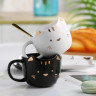 Фарфоровая кружка с подставкой Cute Cat