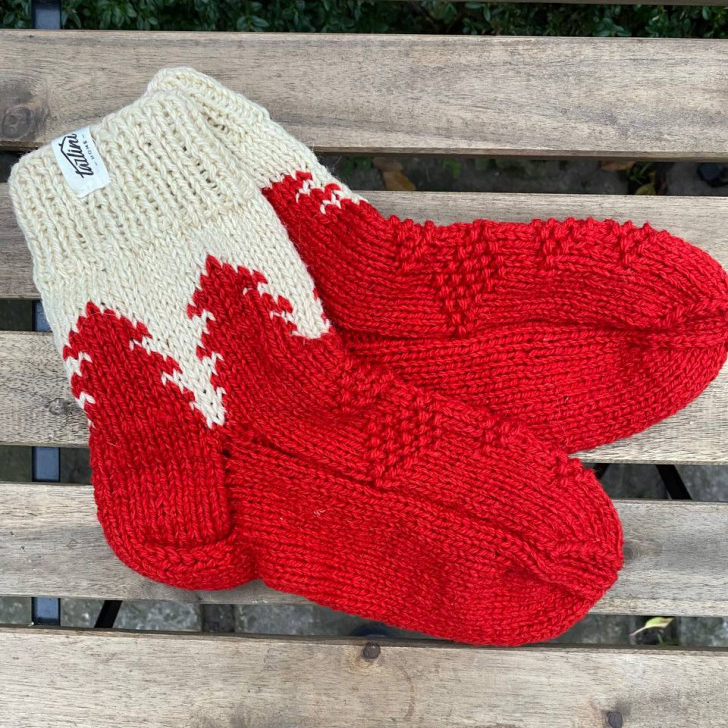 Вовняні шкарпетки Wzutti (Червоні)