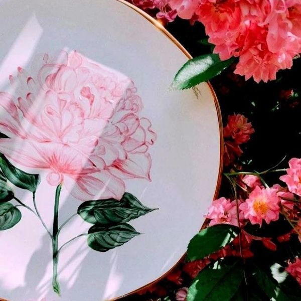 Тарілка Peony 23к фото