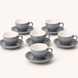 Набір чашок з блюдцями Grey Summer 6 шт 46 фото 3