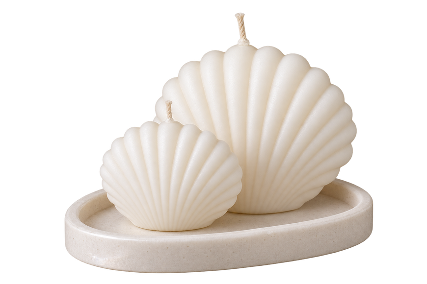 Свічка набір  Shell  (2 шт) 20593 фото