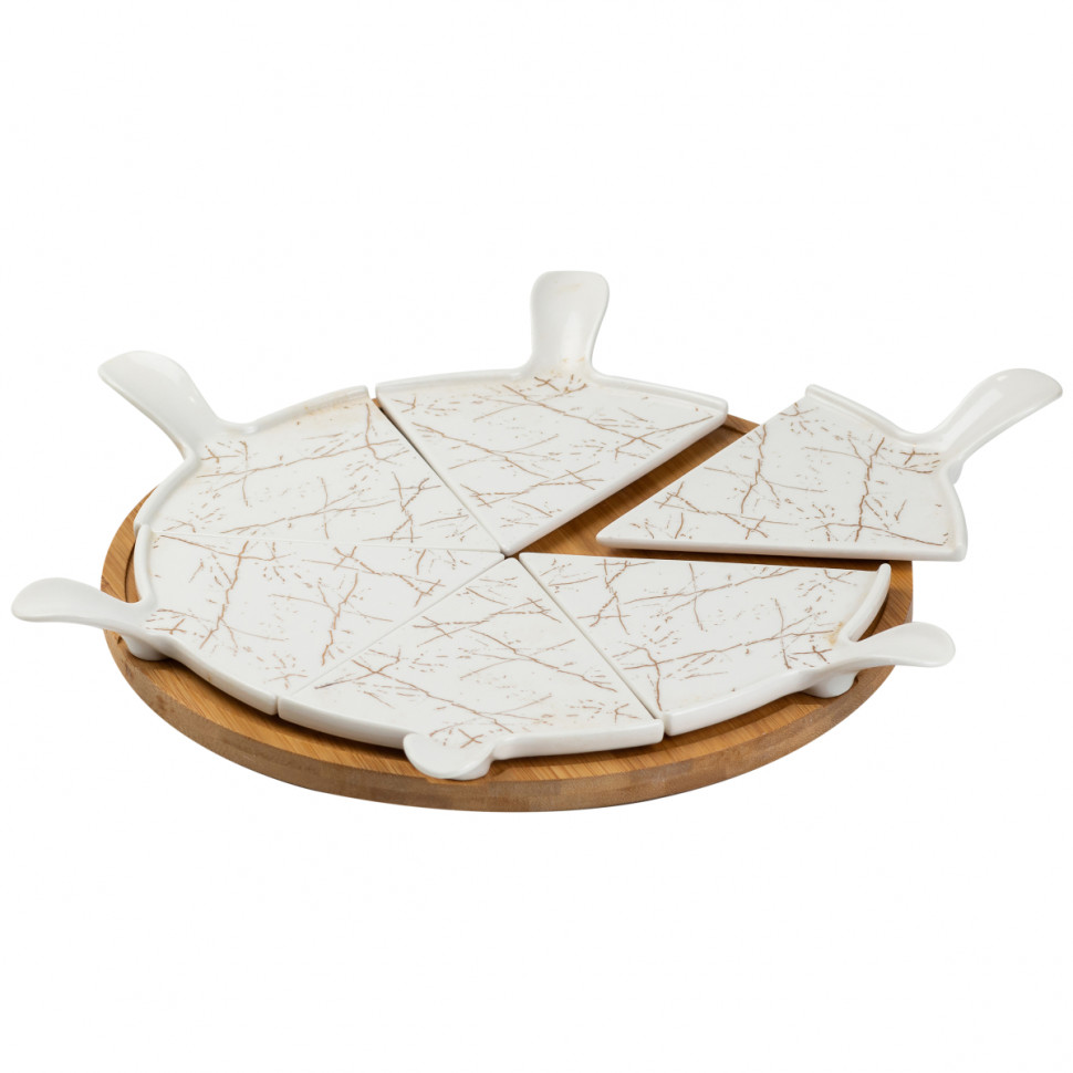 Керамічне блюдо для піци Marble