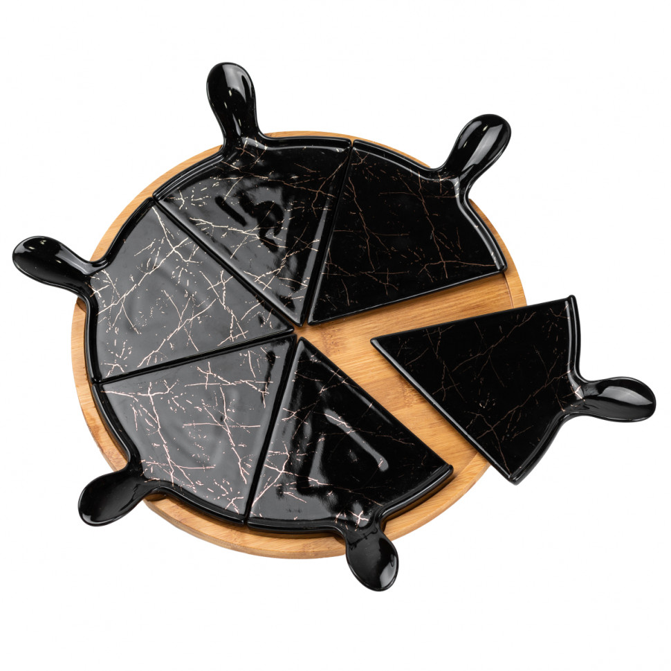 Керамічне блюдо для піци Marble