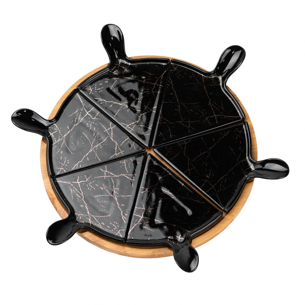 Керамічне блюдо для піци Marble