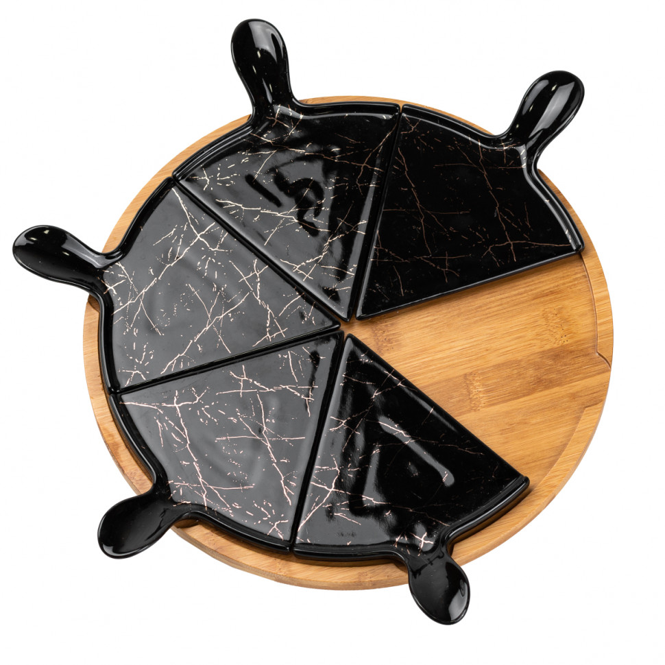 Керамічне блюдо для піци Marble