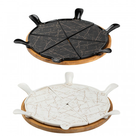 Керамічне блюдо для піци Marble