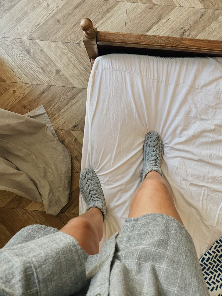 В'язані шкарпетки Kossa сірі