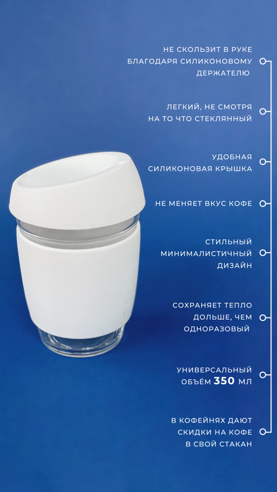 Скляний стакан для кави Sip 350 мл