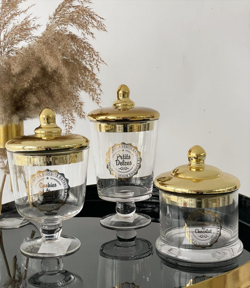 Скляна ємність на ніжці Choco-n-Cookies 