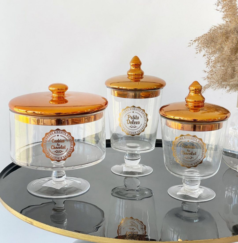 Скляна ємність на ніжці Choco-n-Cookies 