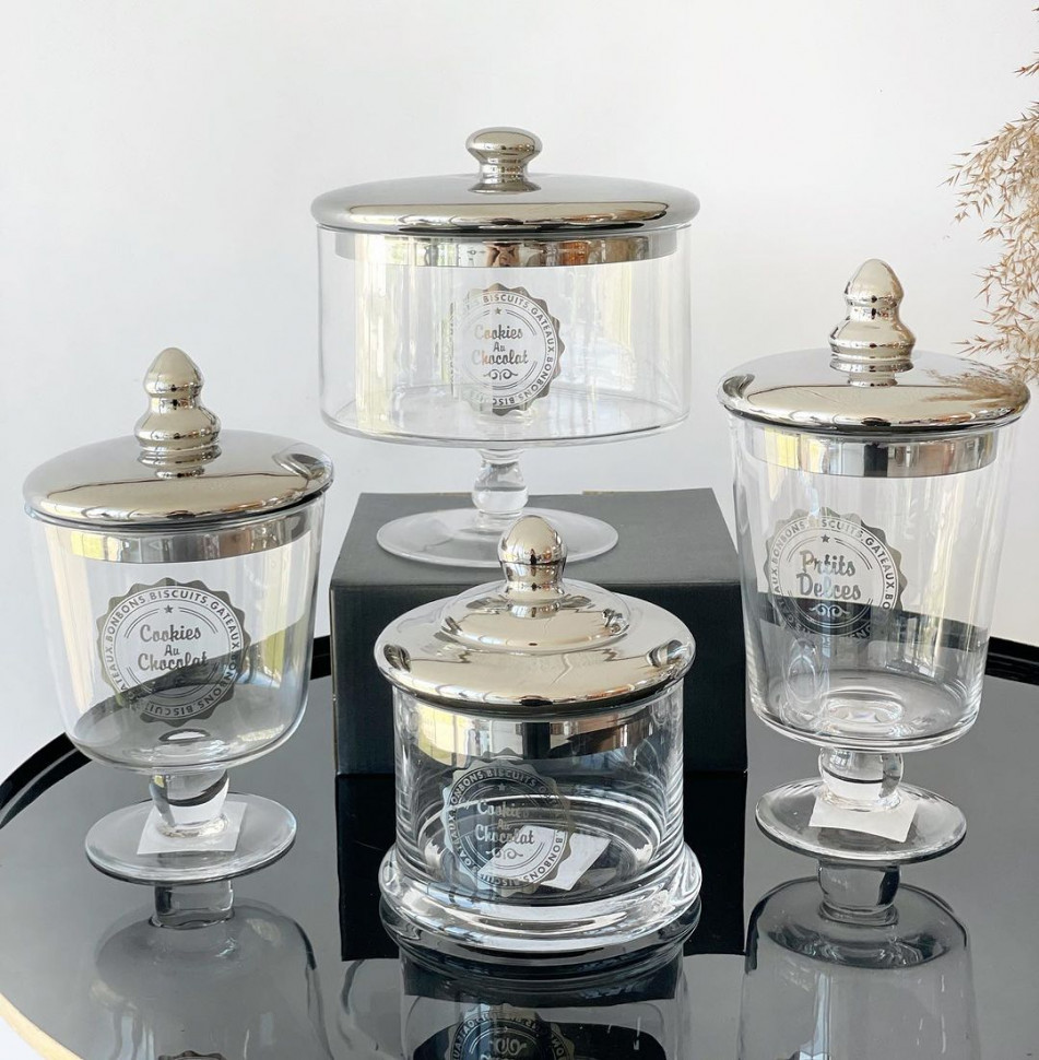 Скляна ємність на ніжці Choco-n-Cookies 