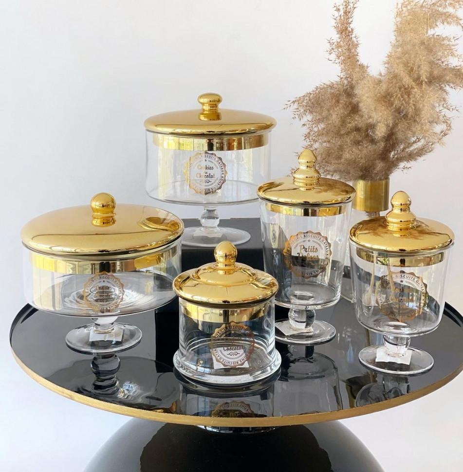 Скляна ємність на ніжці Choco-n-Cookies 