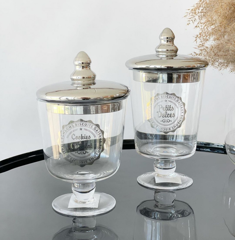 Скляна ємність на ніжці Choco-n-Cookies 