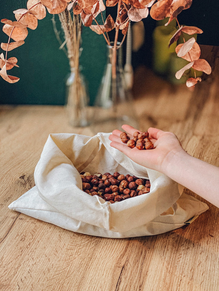 Білий лляний мішечок для хліба Rukkola