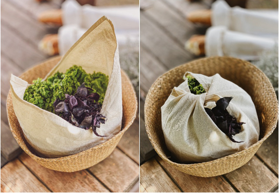 Білий лляний мішечок для хліба Rukkola