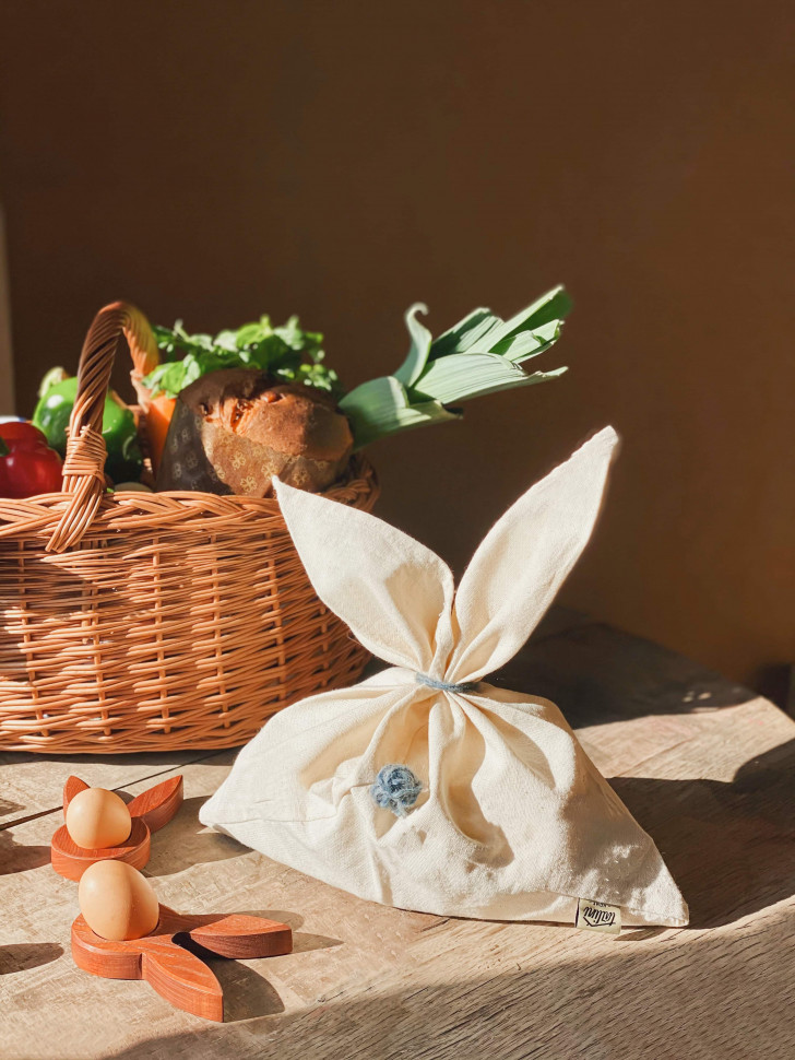 Білий лляний мішечок для хліба Rukkola