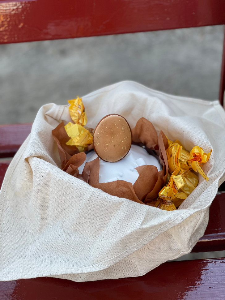 Білий лляний мішечок для хліба Rukkola