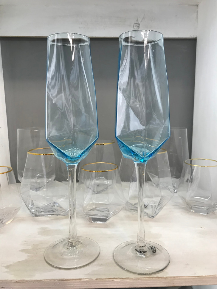 Бокал для шампанского Blush blue Уценка