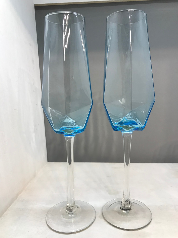 Бокал для шампанского Blush blue Уценка