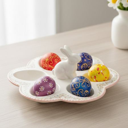 Набор подставок для яиц Rabbit with flowers 2 шт