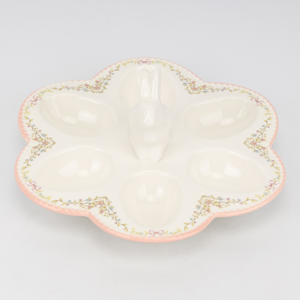 Набор подставок для яиц Rabbit with flowers 2 шт