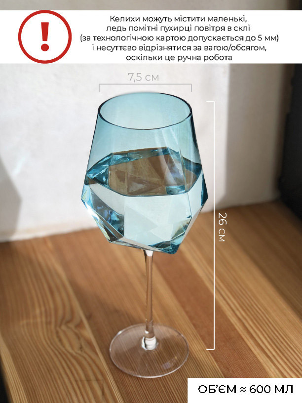 Набір келихів для вина Blush Blue (2 шт)