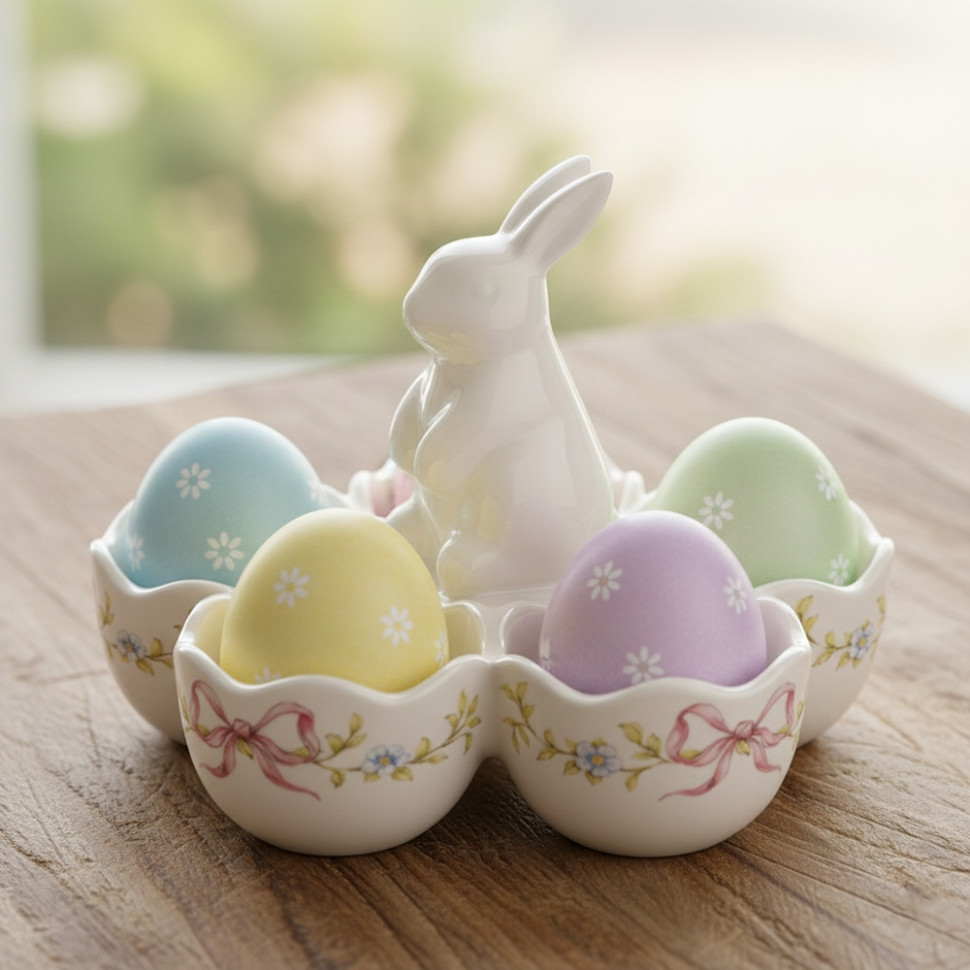 Набор подставок для яиц Rabbit with bows 2 шт 