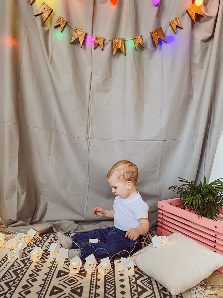 Дерев'яні прапорці (гірлянда) Advent