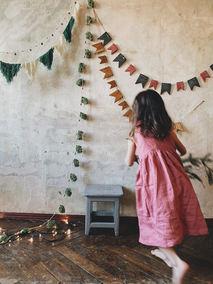 Флажки-гирлянда Advent Color