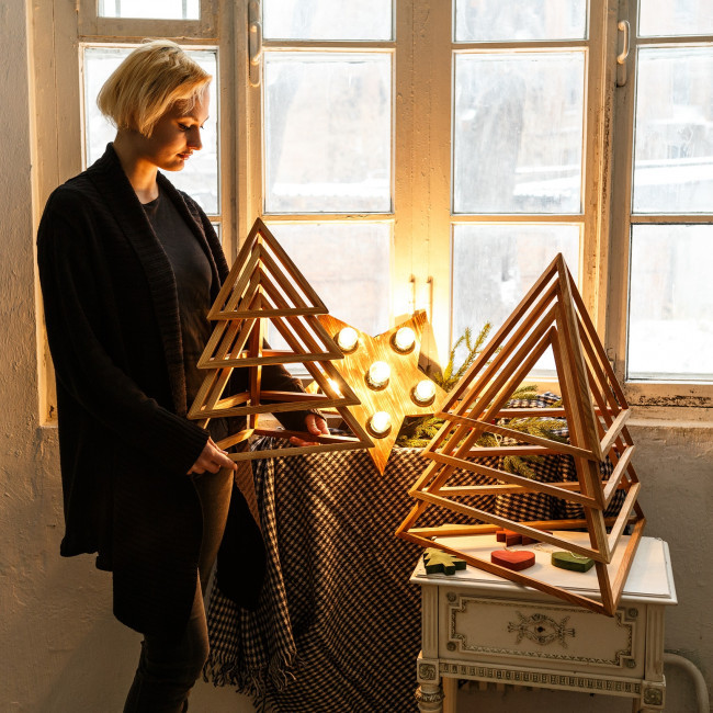 Деревянная елка Christmas mood