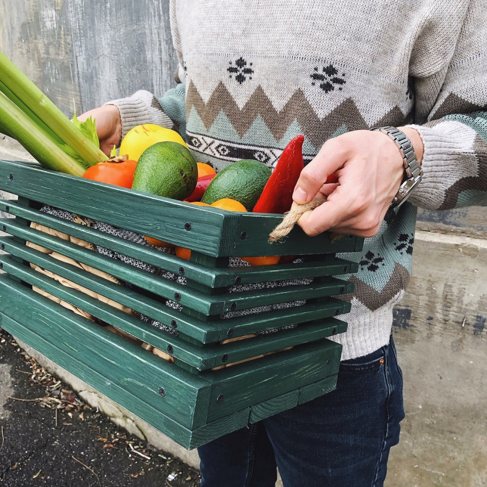 Деревянный ящик Bruno green