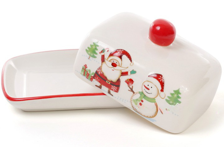 Керамическая масленка Cheerful Santa