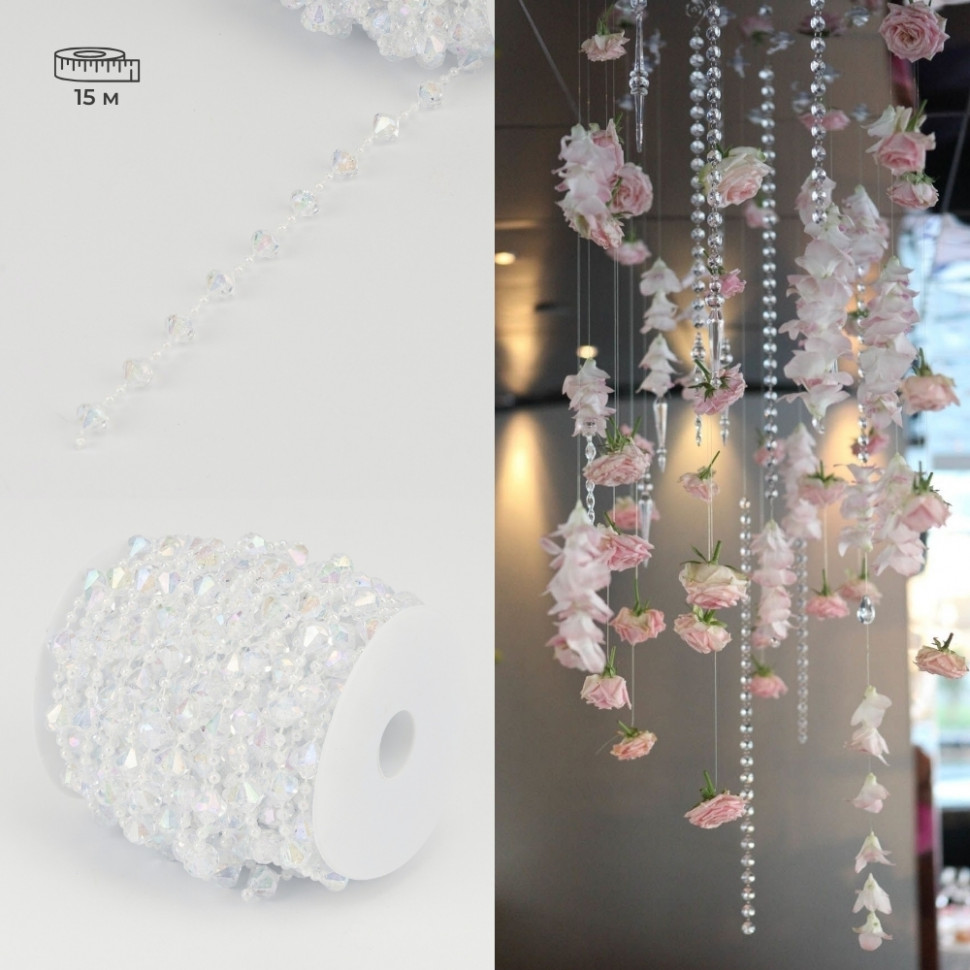 Гирлянда из кристаллов Iridescent transparency