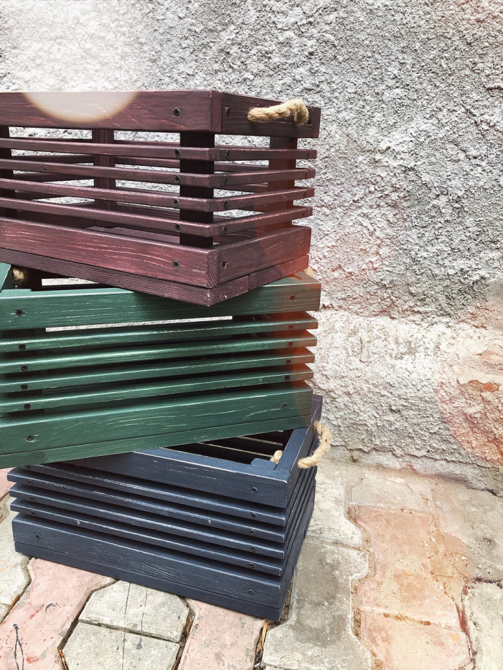 Дерев'яний ящик Bruno blue