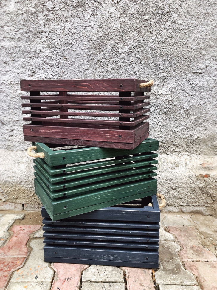 Дерев'яний ящик Bruno blue