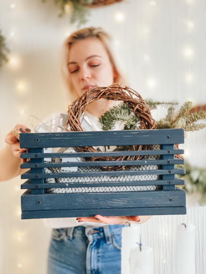 Дерев'яний ящик Bruno blue