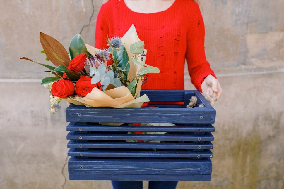 Дерев'яний ящик Bruno blue