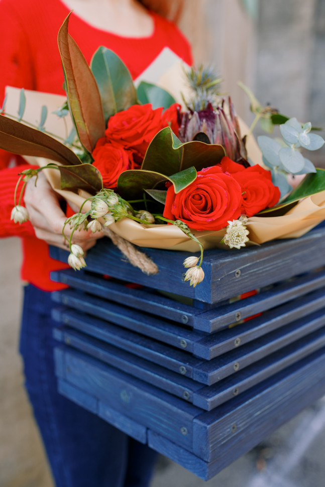 Дерев'яний ящик Bruno blue