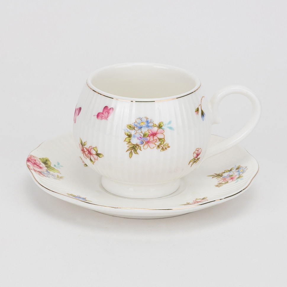 Набор чашек с блюдцами Wonderful flowers