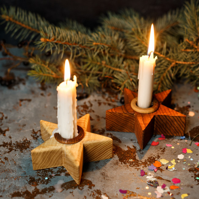 Подсвечник деревянный Orbin