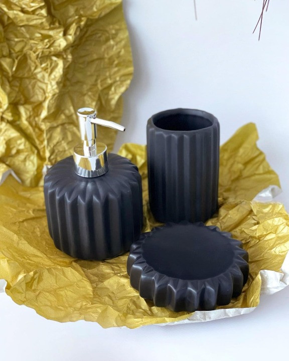 Набор керамический для ванной комнаты Black