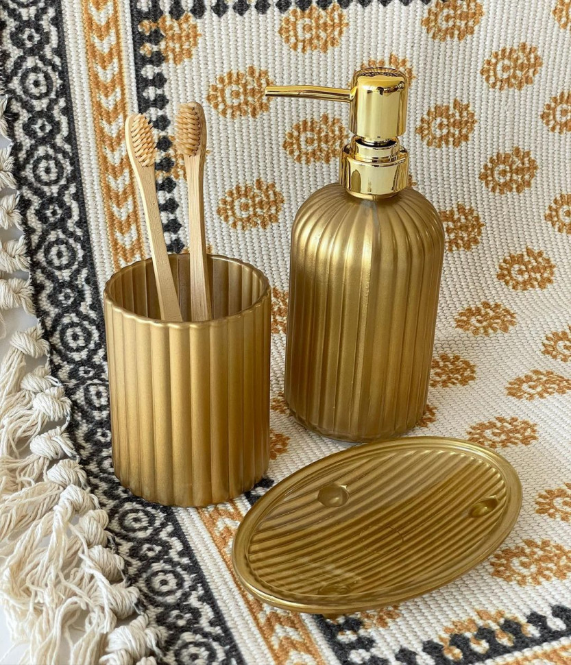 Набір скляний для ванної кімнати Gold