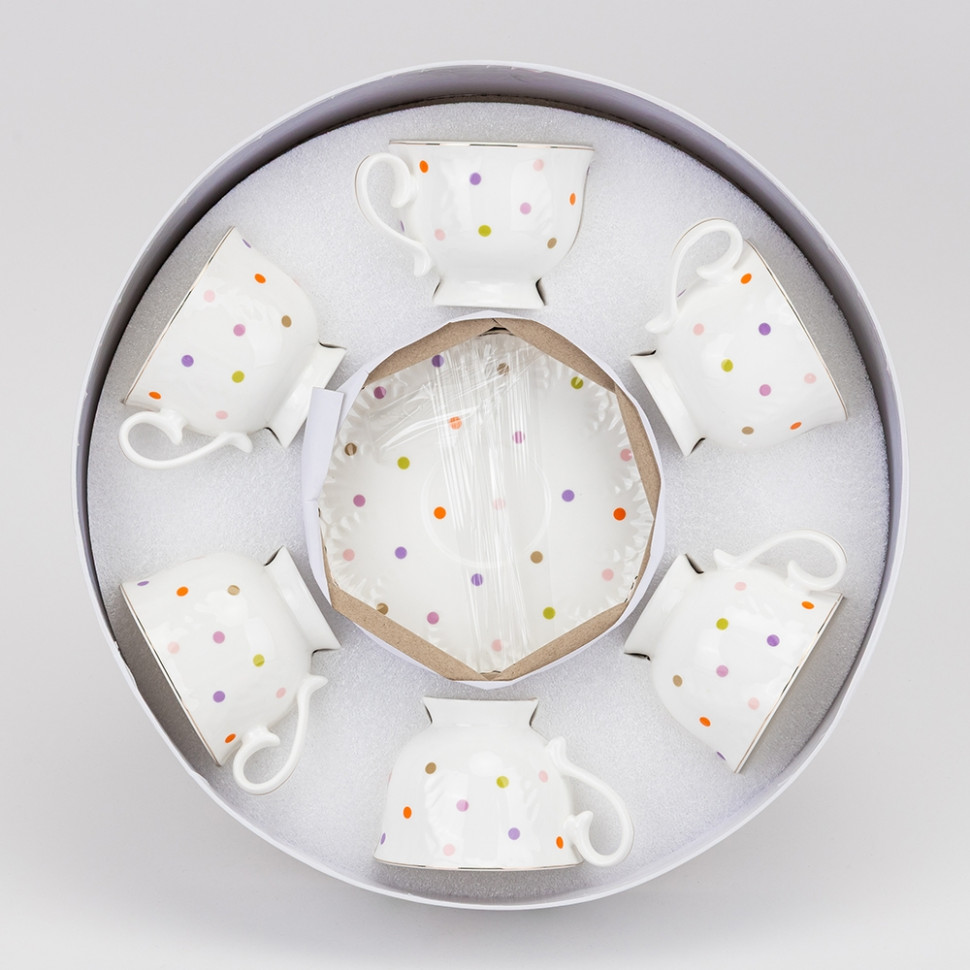 Набор чашек с блюдцами Dots