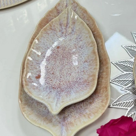 Тарелка-лист Pink Tinder II