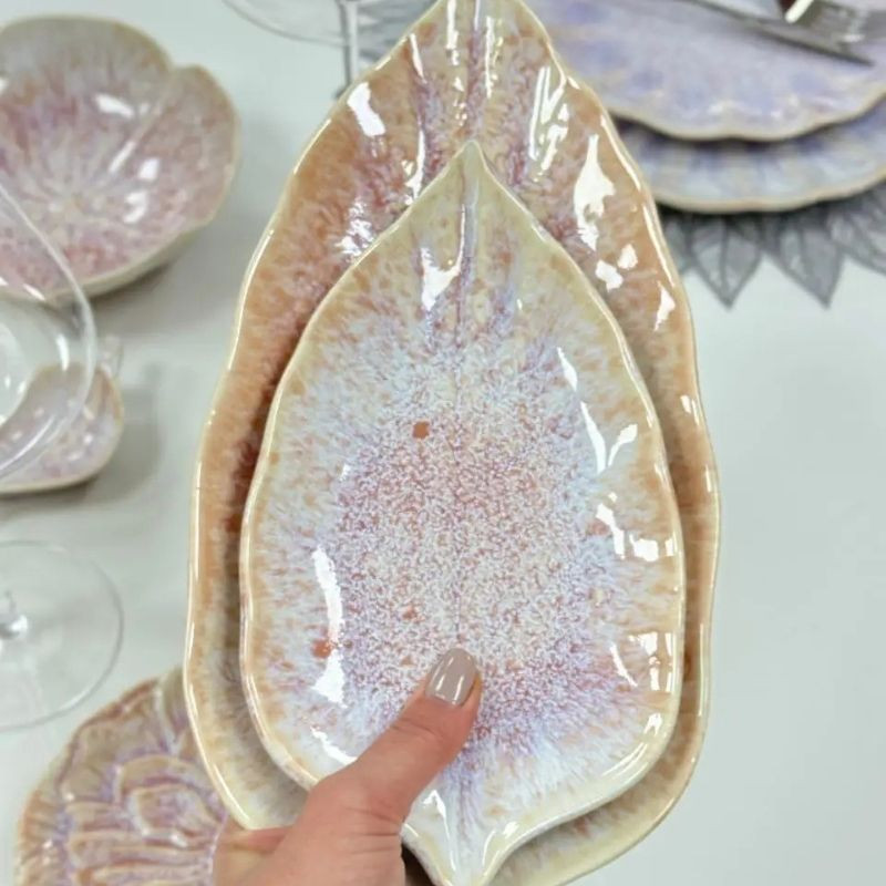 Тарелка-лист Pink Tinder II