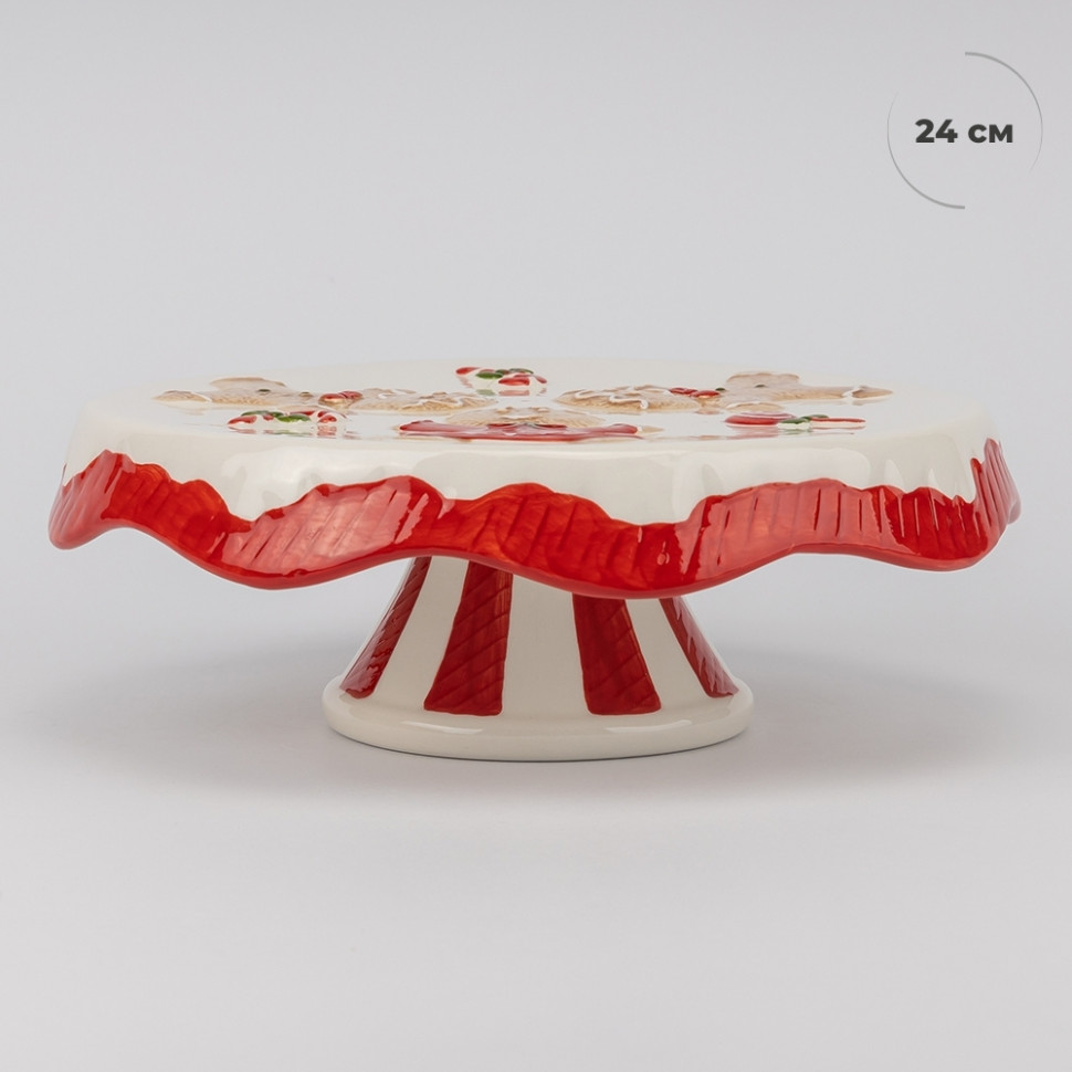 Тортовница Gingerbread in red