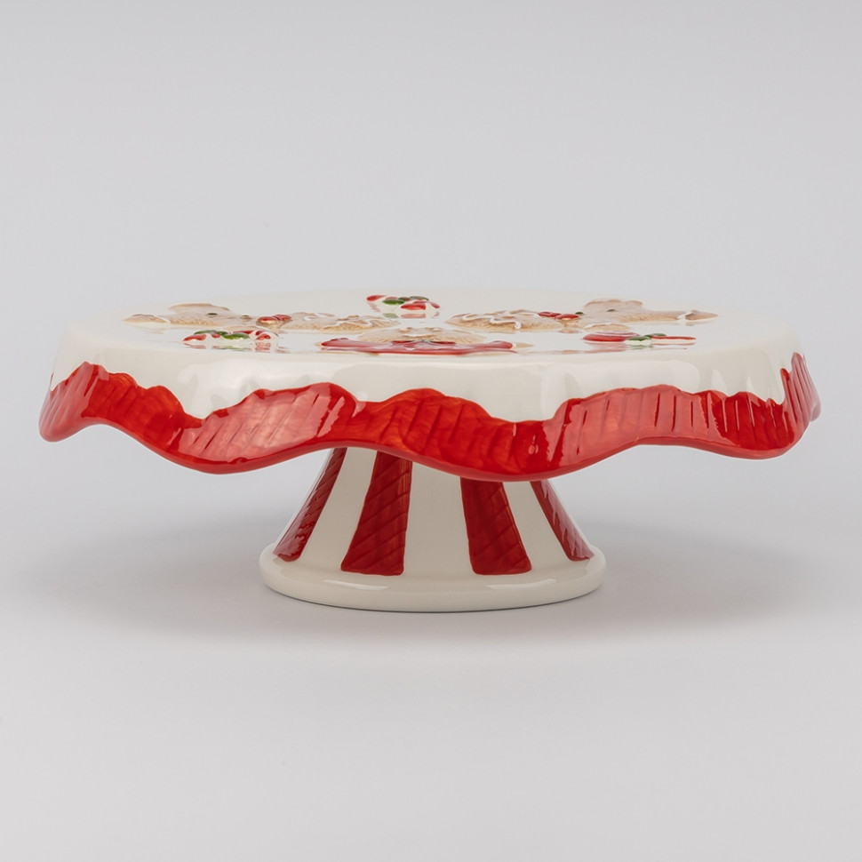 Тортовница Gingerbread in red