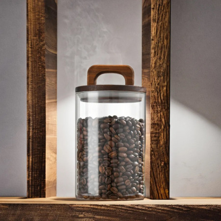 Емкость с деревянной крышкой