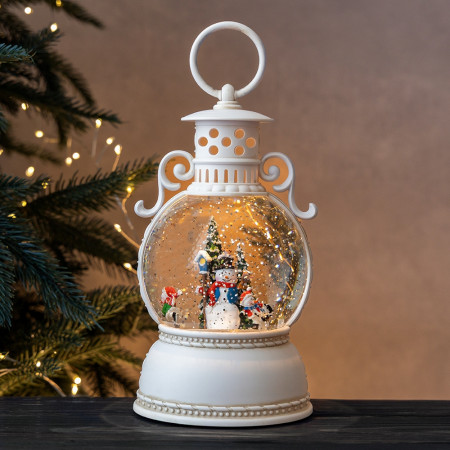 Фонарь с подсветкой и музыкой Winter fairy tale with the Snowman