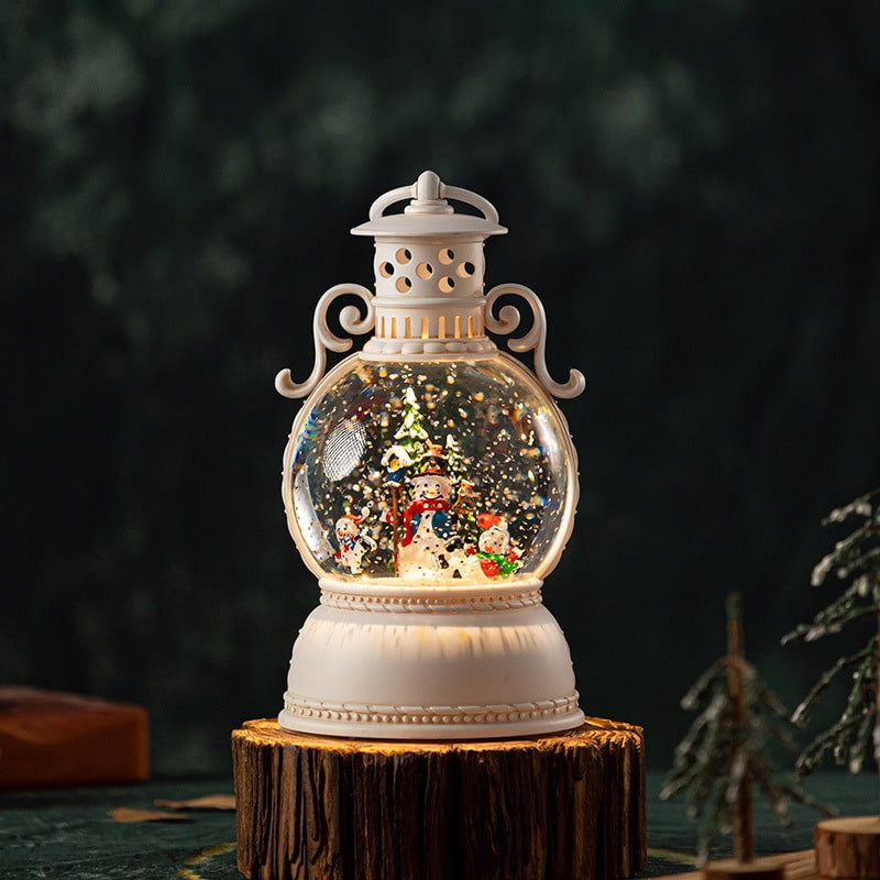 Фонарь с подсветкой и музыкой Winter fairy tale with the Snowman